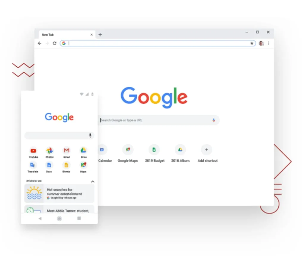 تحميل المتصفح الشهير من شركة جوجل العملاقة Google Chrome for Windows  فى اخر اصداراته
