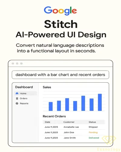 جوجل تكشف عن “Stitch” لتصميم الواجهات البرمجية